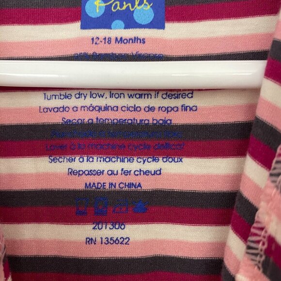 NWT Kickee Pants Stripe Ruffle Footie Pink Berry 12-18 months snap - Picture 7 of 7